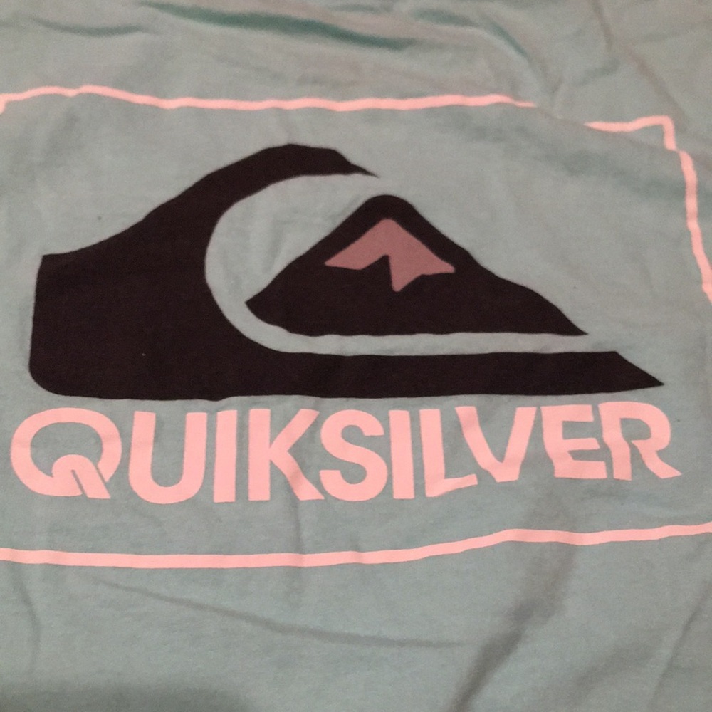 Mens Quicksilver large mint green short sleeve tshirt